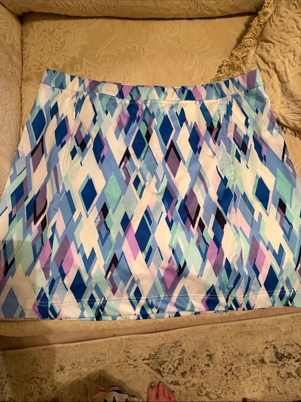 Tail Tech tennis Women's Geometric Print A-Line Skort Blue & Lavender